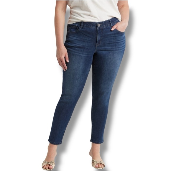 WIT & WISDOM ‘Ab’Solution Sophie Ankle Skinny Jeans - 16W Dark Navy - Picture 1 of 14